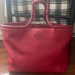 Tory Burch Red Tote Bag
